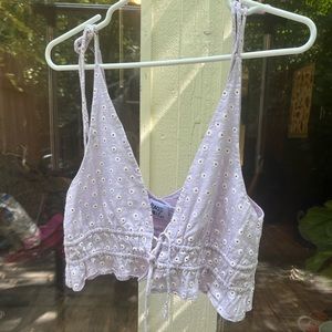 Princess Polly cropped tie tank top